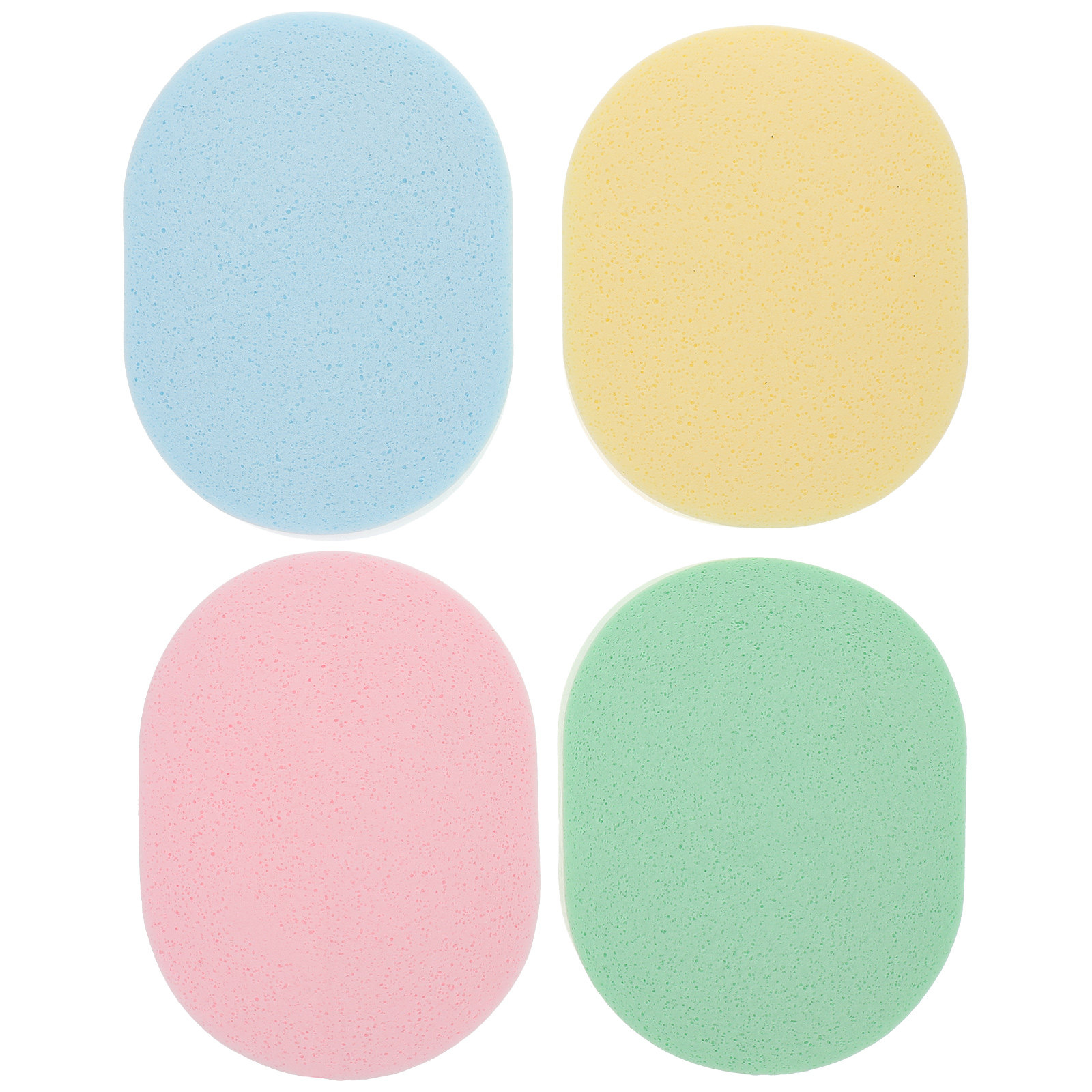 Skincare Exfoliating - 4 Spugne Ovali per il Viso,