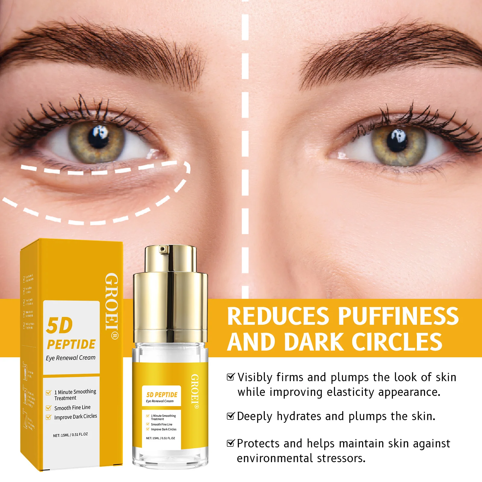 Eye Cream Peptide - Soluzione per cerchi scuri e gonfie: